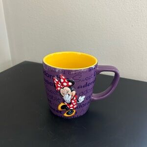 Disney Parks Minnie Mouse Personality 3D Purple and Yellow Mug